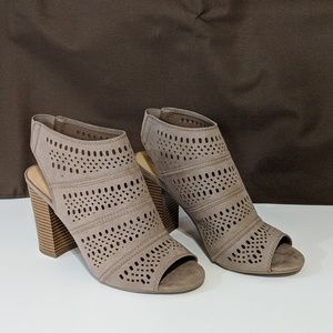 Peep Toe Chunky Heels